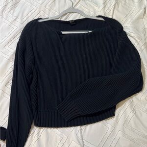 Forever 21 Black Off-the-Shoulder Sweater